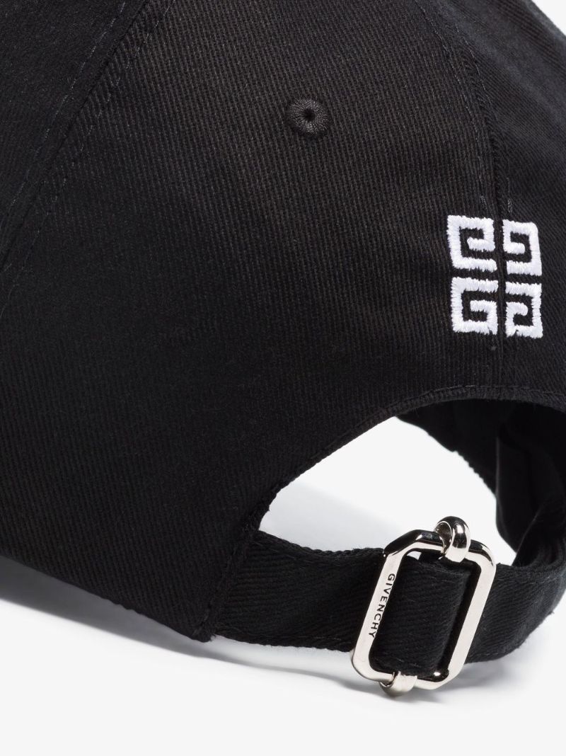 Black Embroidered Logo Cap