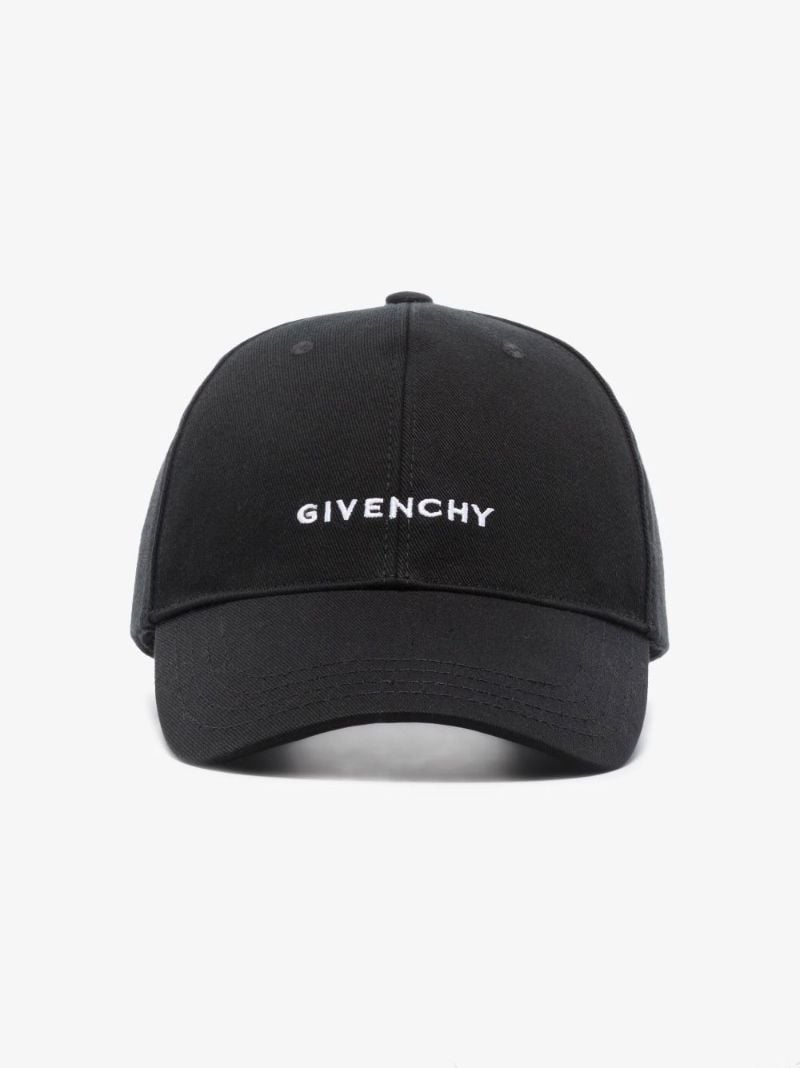 Black Embroidered Logo Cap