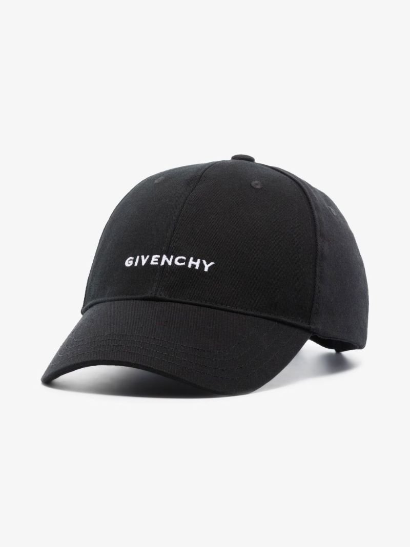 Black Embroidered Logo Cap