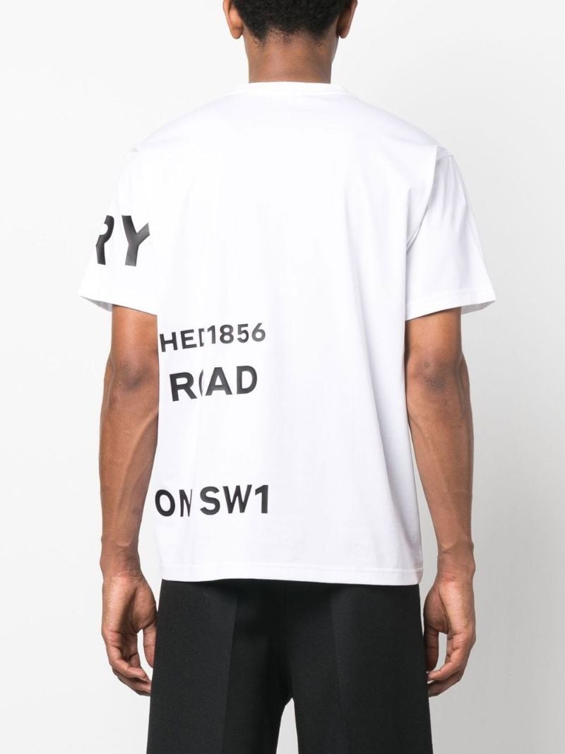 White Horseferry Print T-shirt