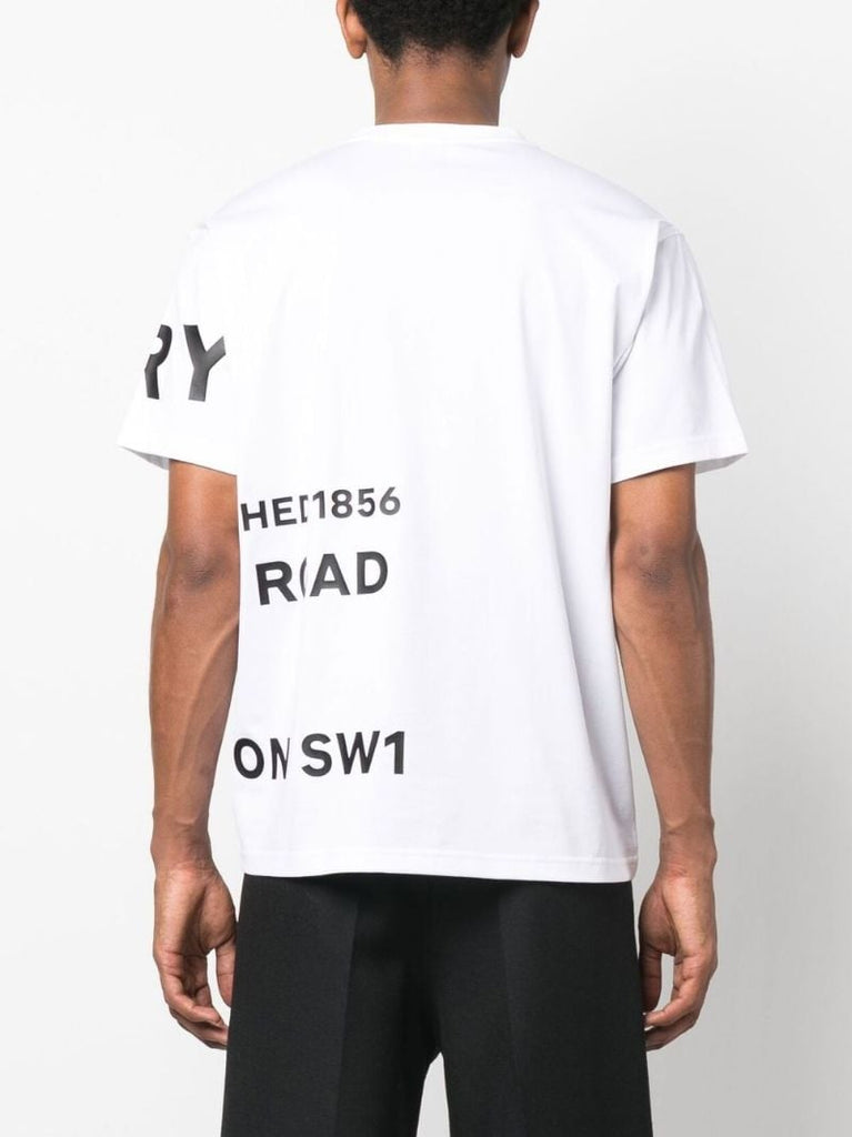 White Horseferry Print T-shirt