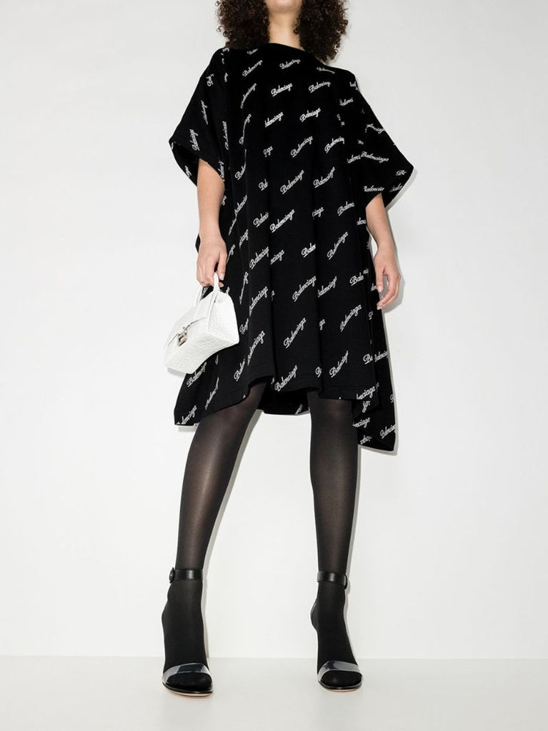 Script Logo Print T-shirt Dress