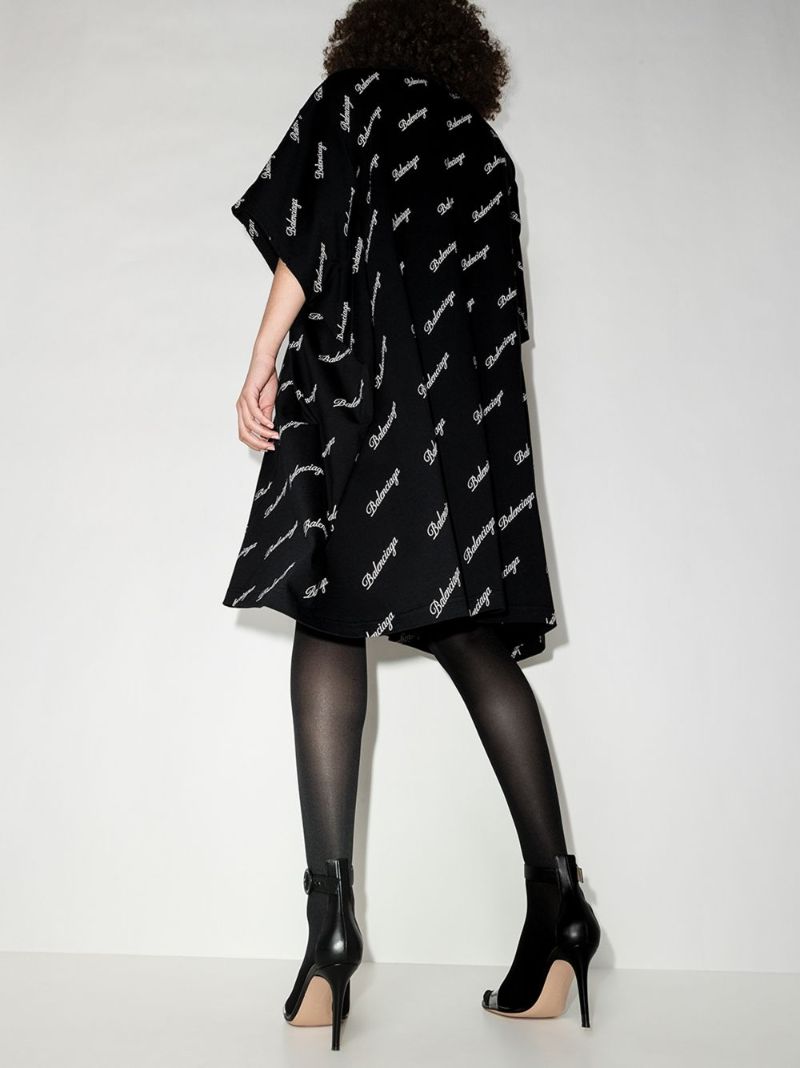 Script Logo Print T-shirt Dress