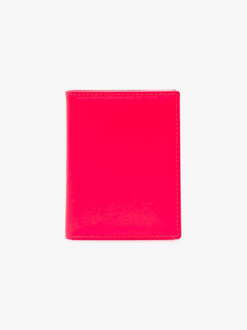 Pink Super Fluo Leather Card Holder