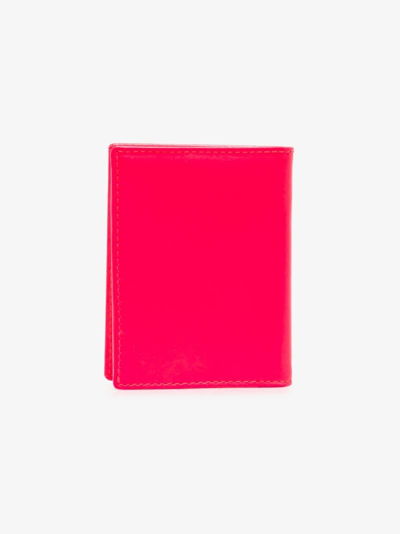 Pink Super Fluo Leather Card Holder