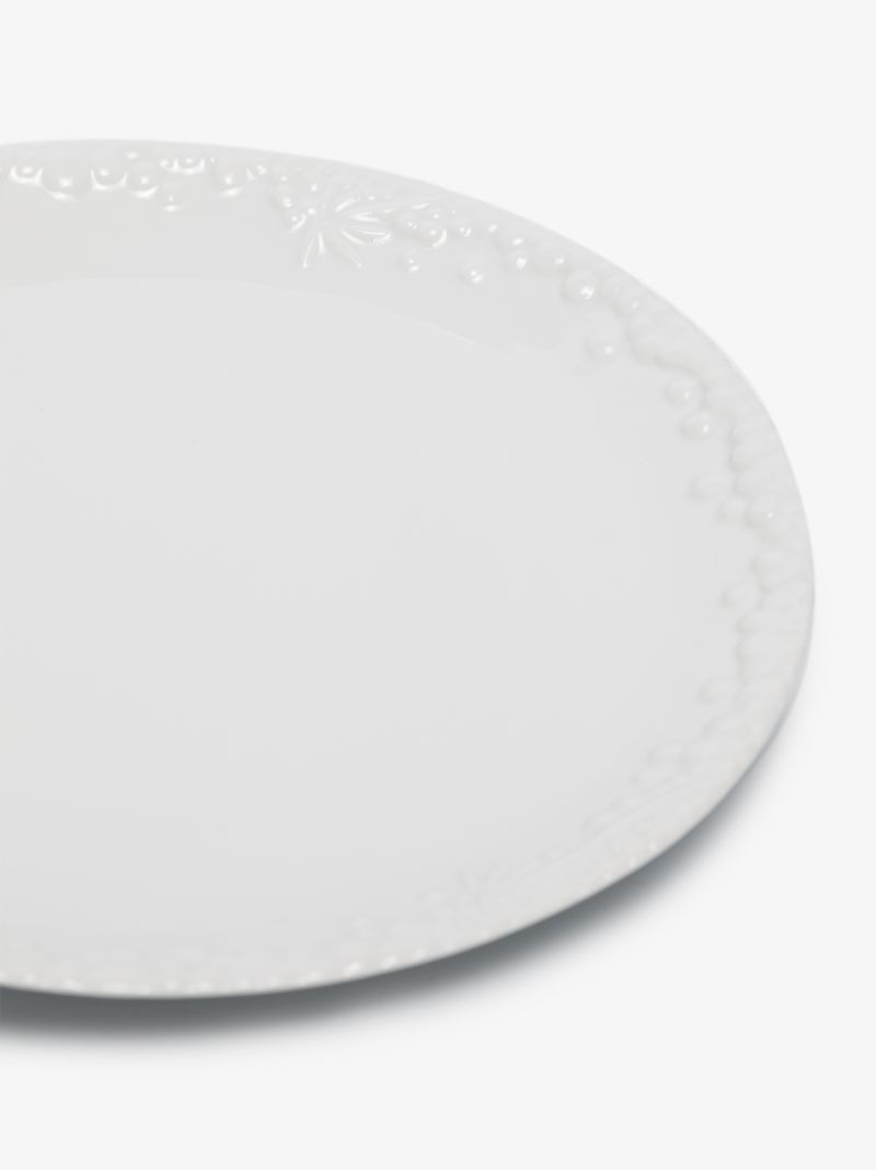 X Haas Brothers White Mojave Porcelain Dessert Plate