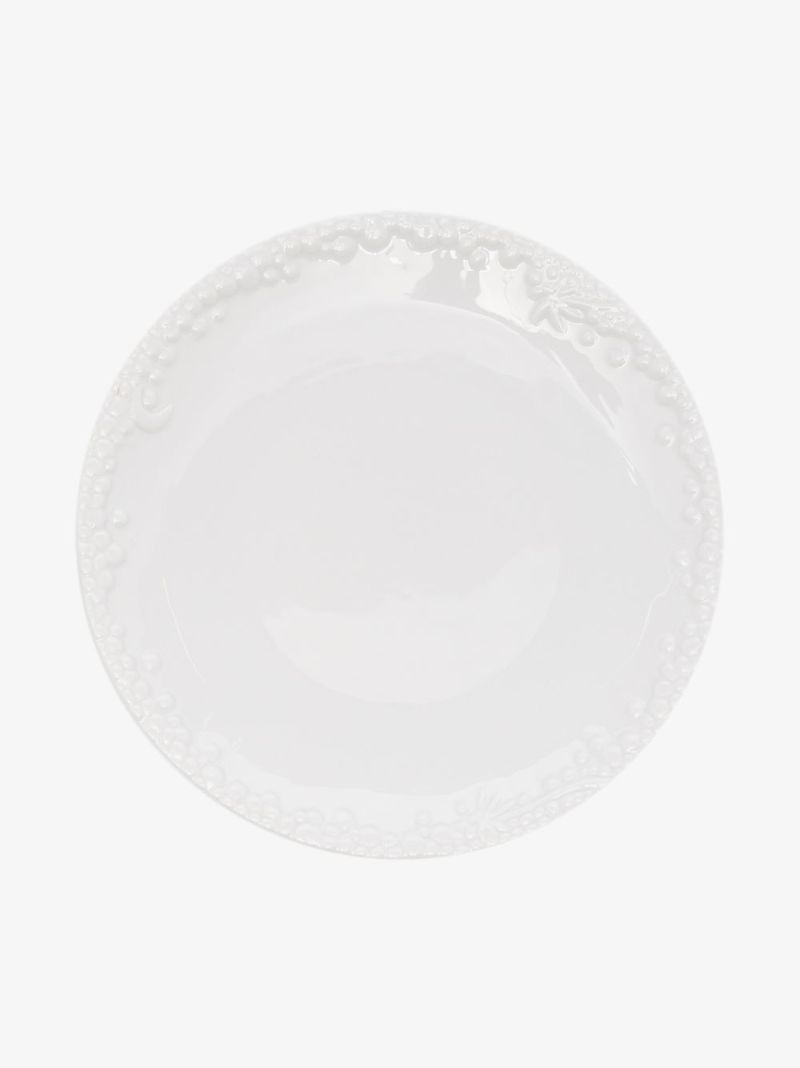 X Haas Brothers White Mojave Porcelain Dessert Plate