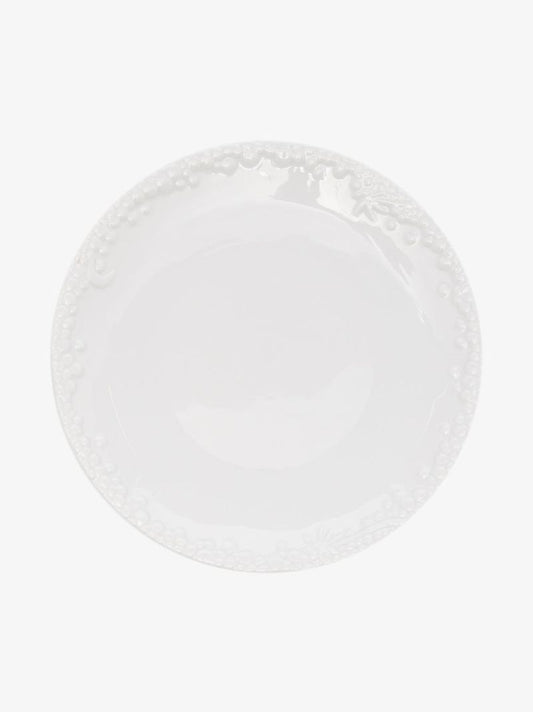 X Haas Brothers White Mojave Porcelain Dessert Plate