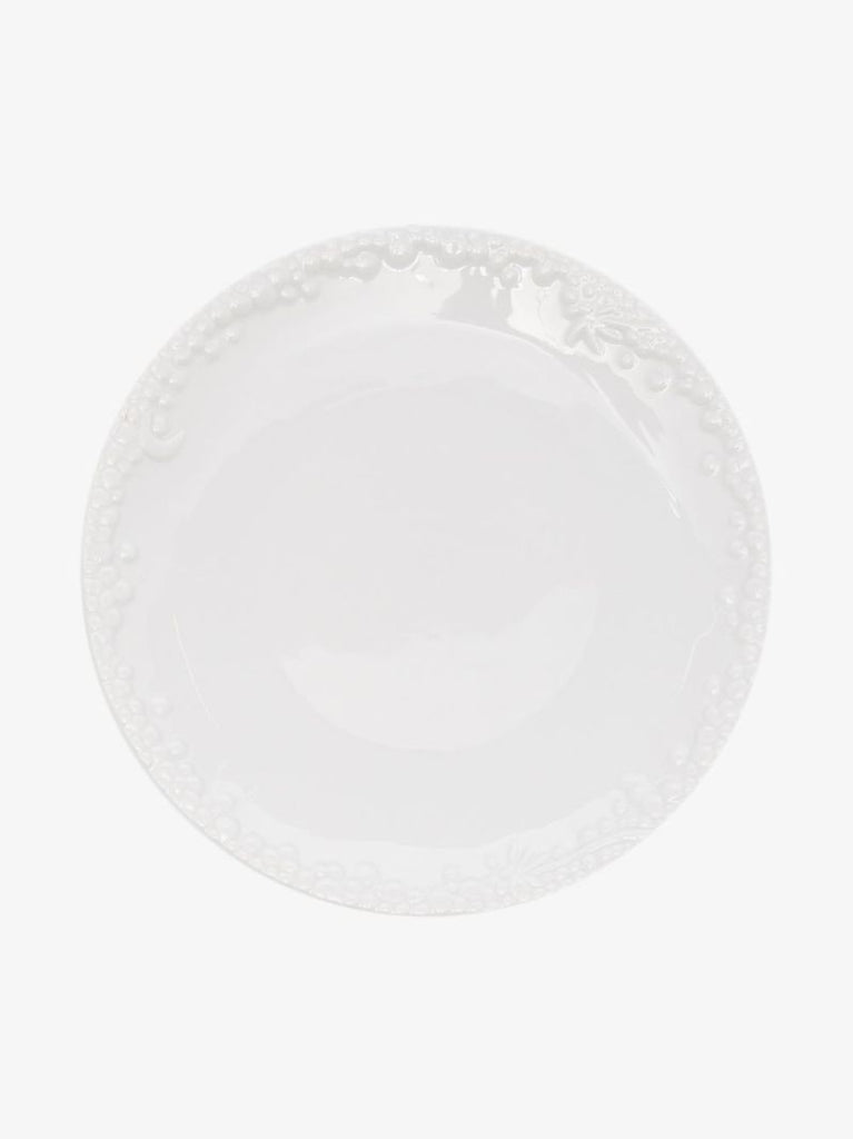 X Haas Brothers White Mojave Porcelain Dessert Plate