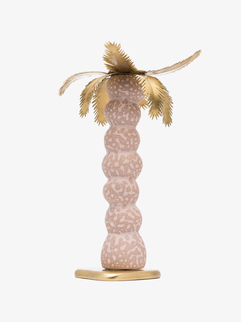 Pink Haas Mojave Palm Small Candlestick