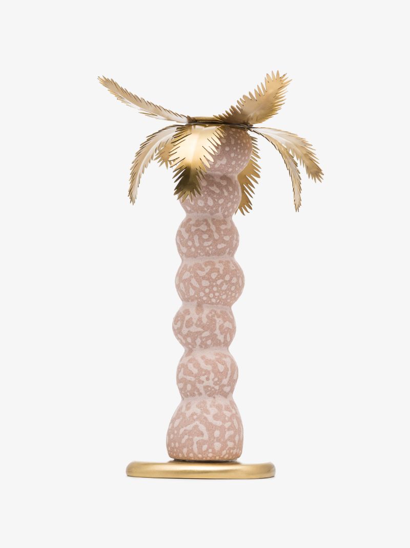 Pink Haas Mojave Palm Small Candlestick