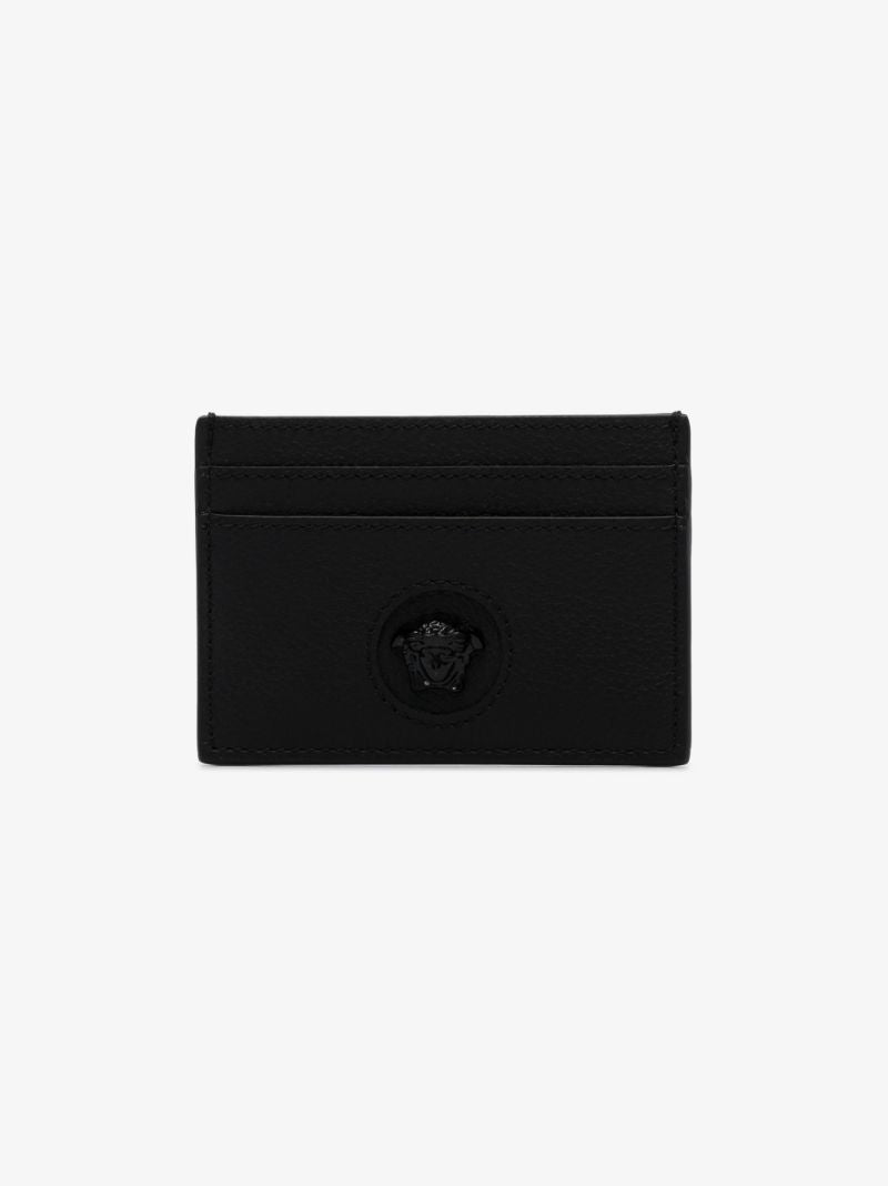 Black Medusa Leather Card Holder