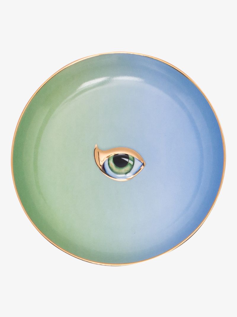 Blue and Green Lito Eye Porcelain Plate