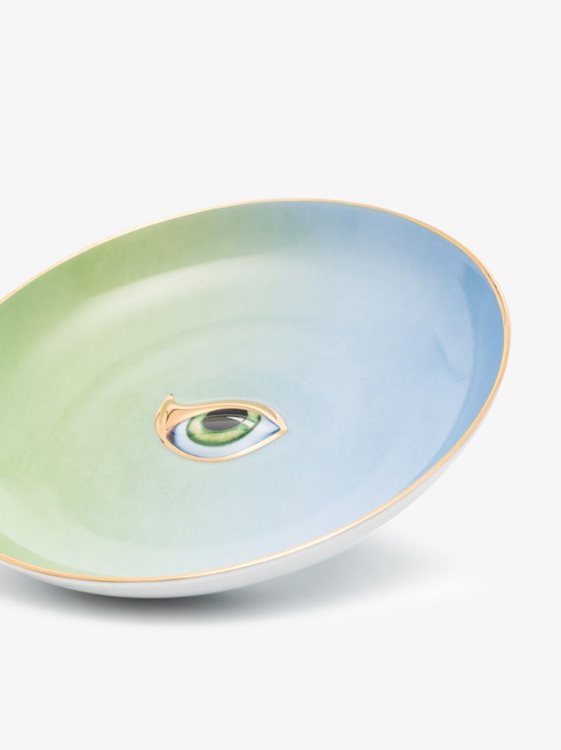 Blue and Green Lito Eye Porcelain Plate
