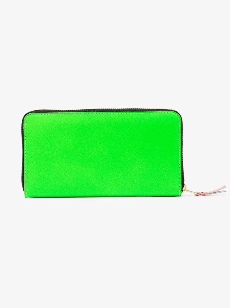 Green Super Fluo Leather Wallet