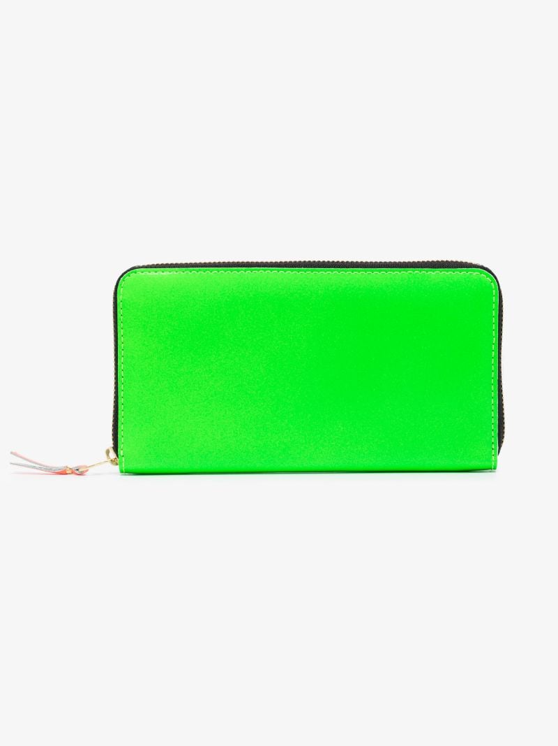 Green Super Fluo Leather Wallet