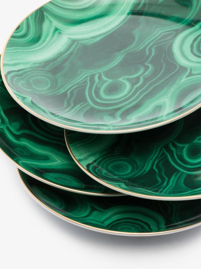 Green Malachite CanapÃ_x0083_Â© Plate Set