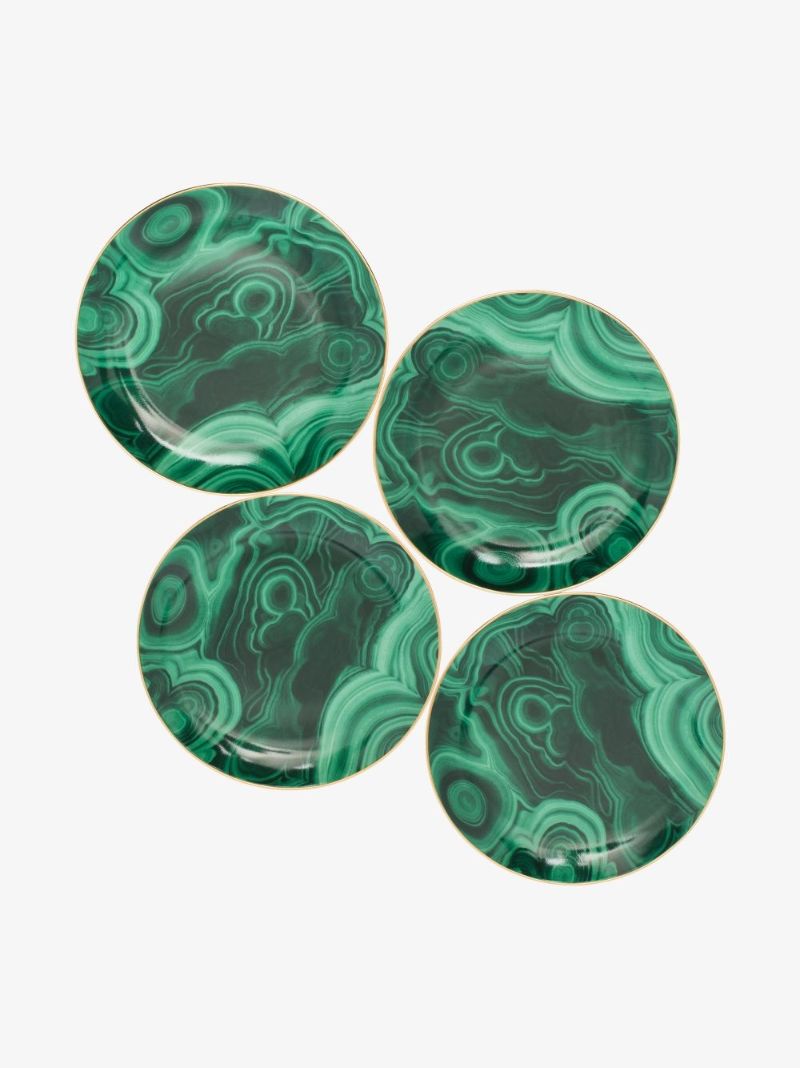 Green Malachite CanapÃ_x0083_Â© Plate Set