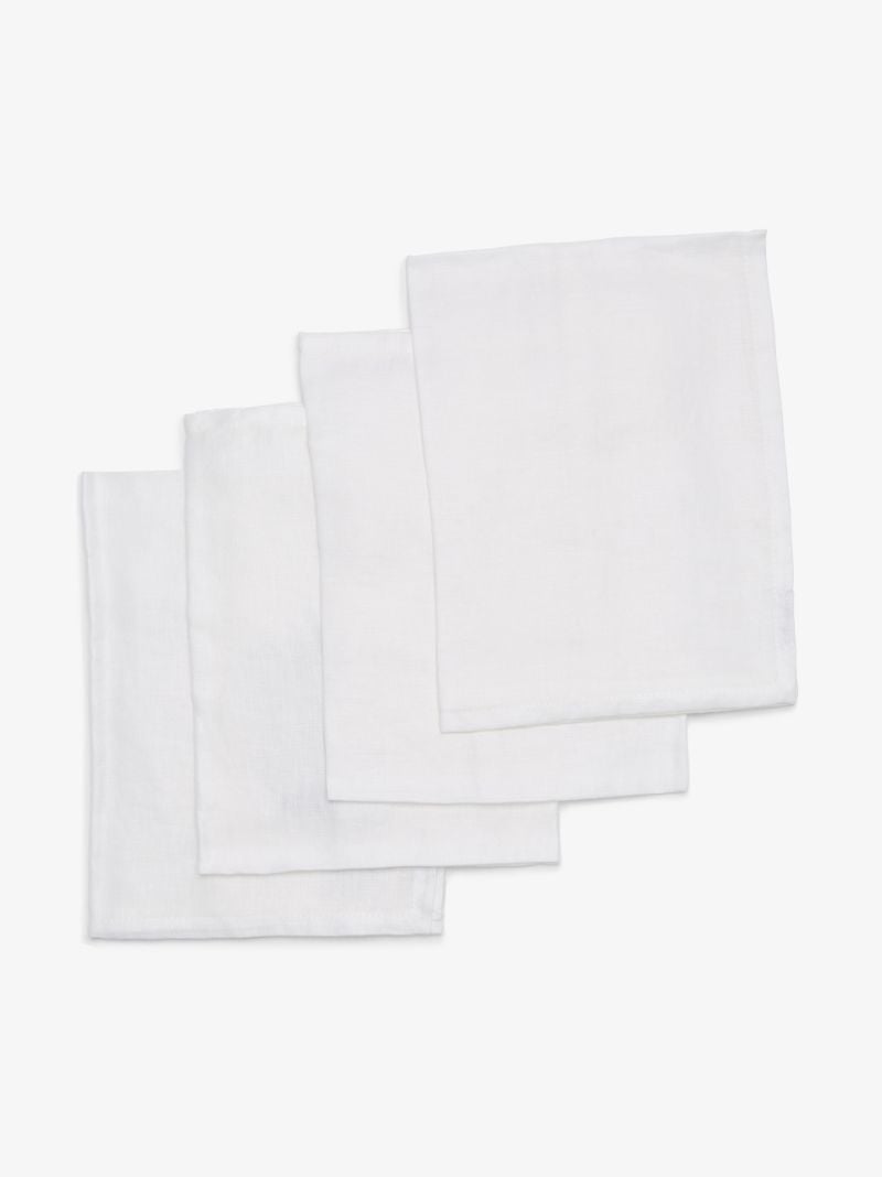 White Linen Napkin Set