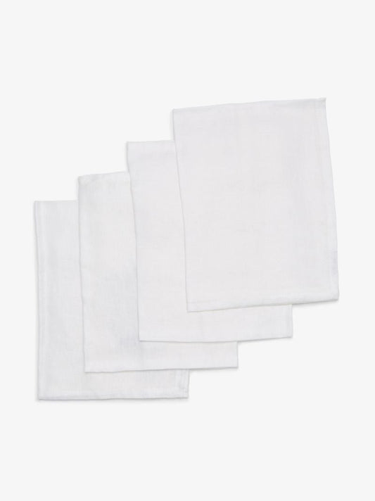 White Linen Napkin Set