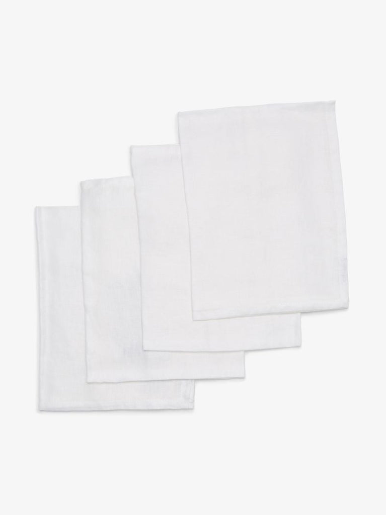 White Linen Napkin Set