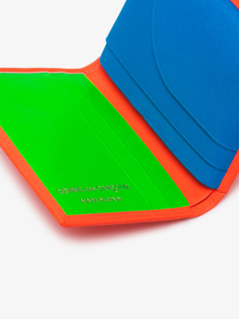 Orange Super Fluo Leather Card Holder