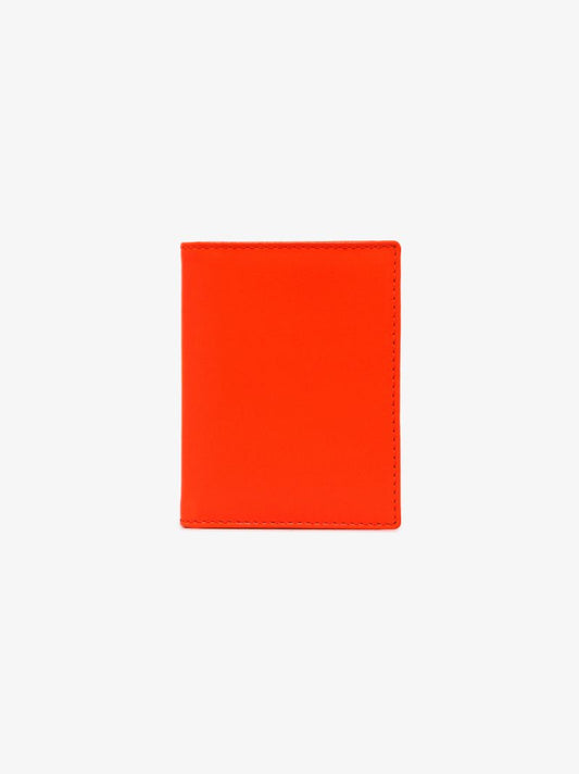 Orange Super Fluo Leather Card Holder