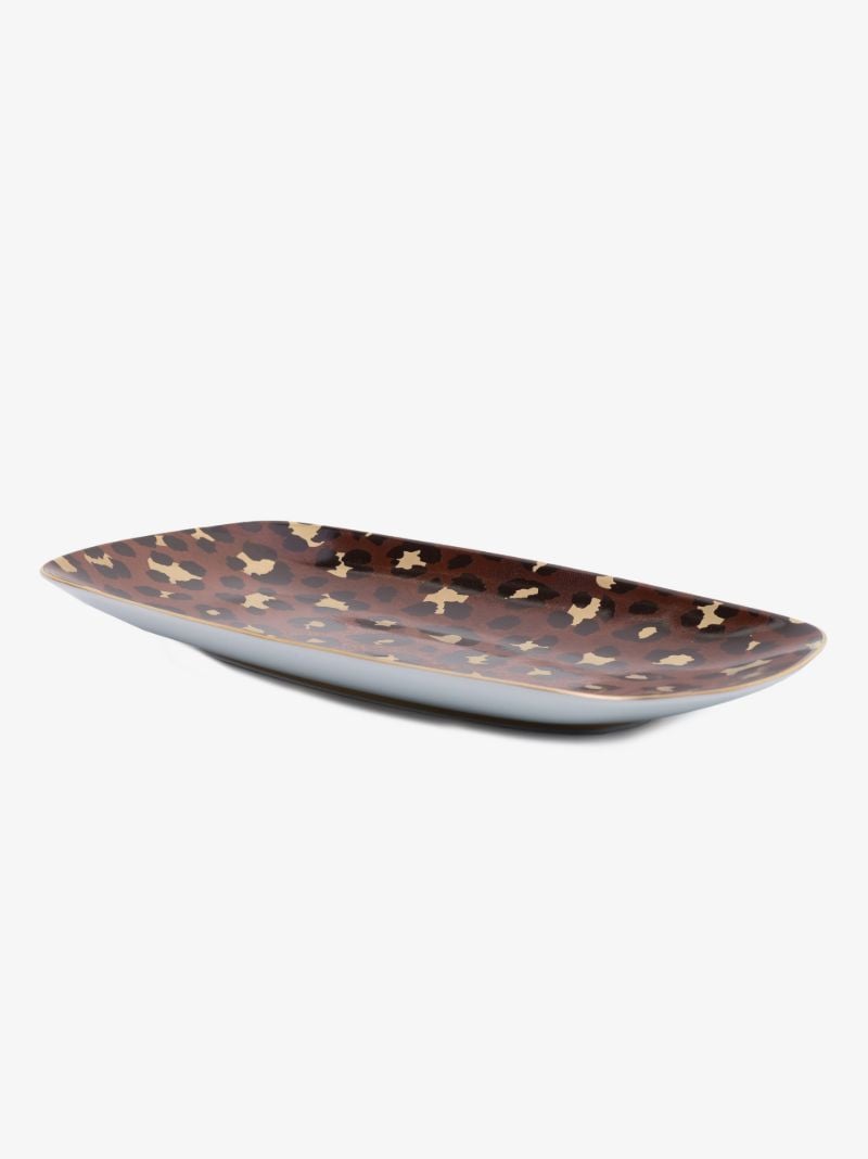 Brown Leopard Pattern Plate