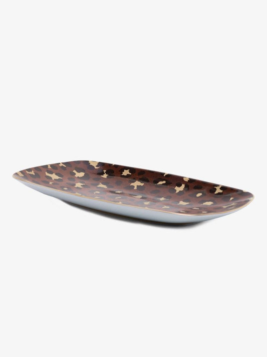 Brown Leopard Pattern Plate