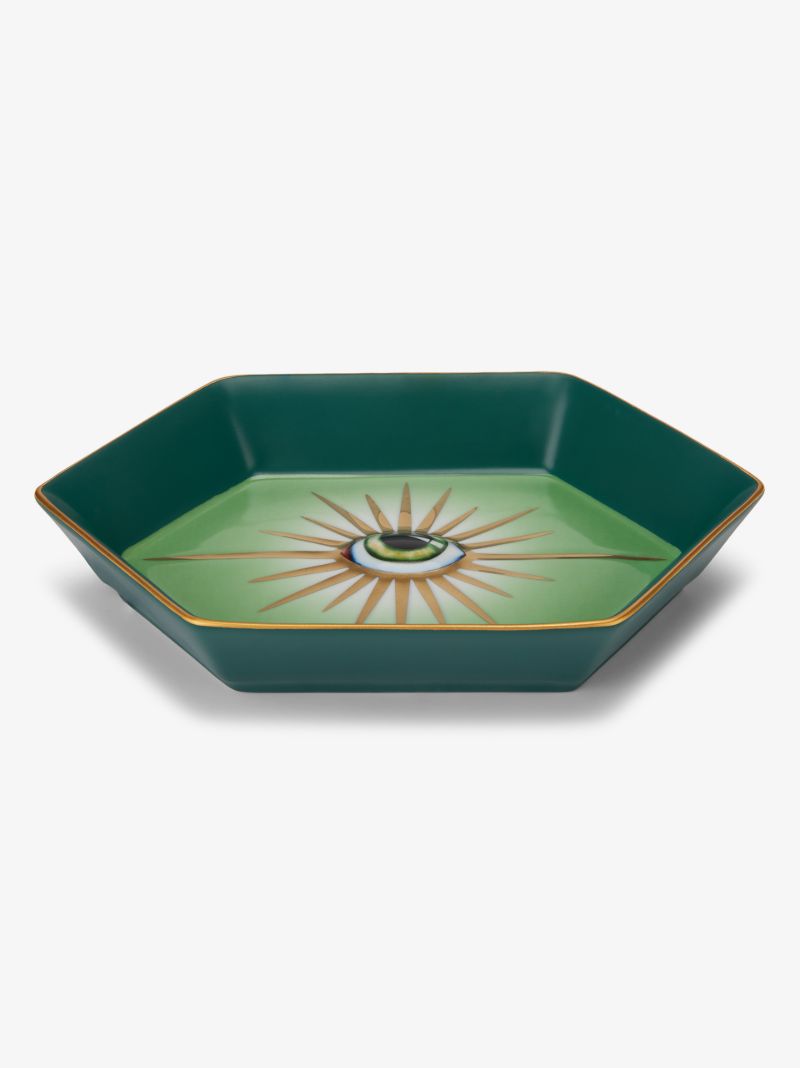 X Lito Green Vide Poche Hexagon Tray