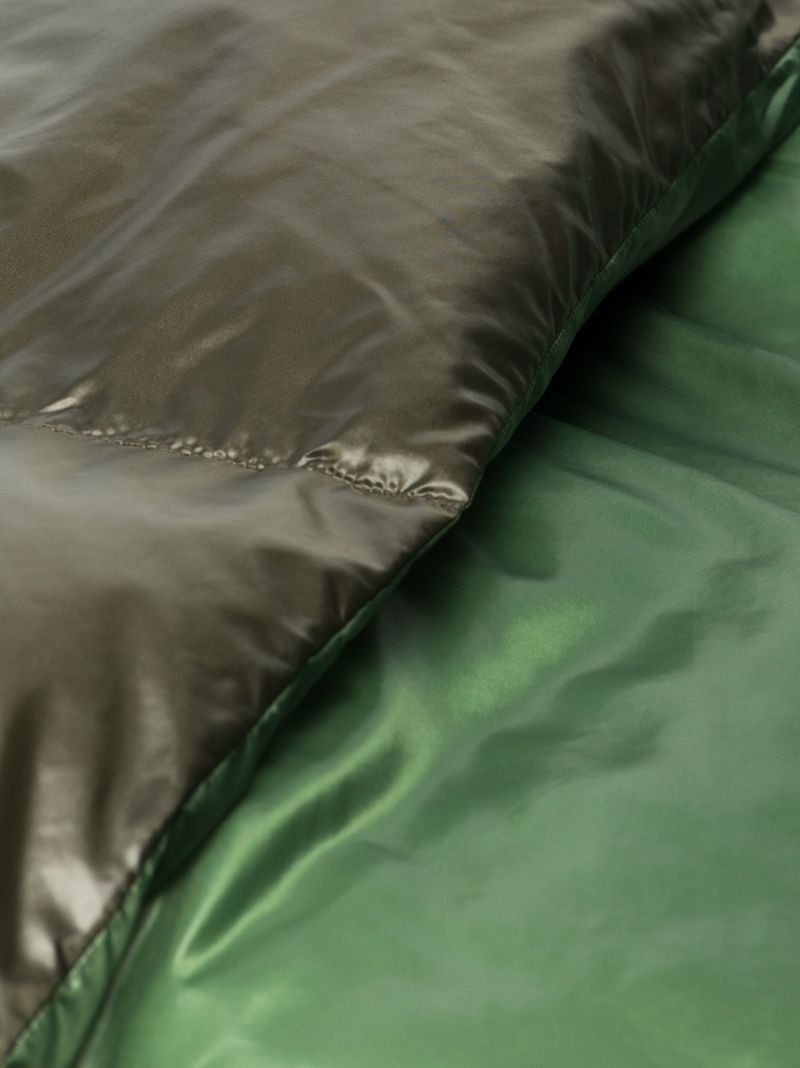 Green and Brown Puffer Scarf
