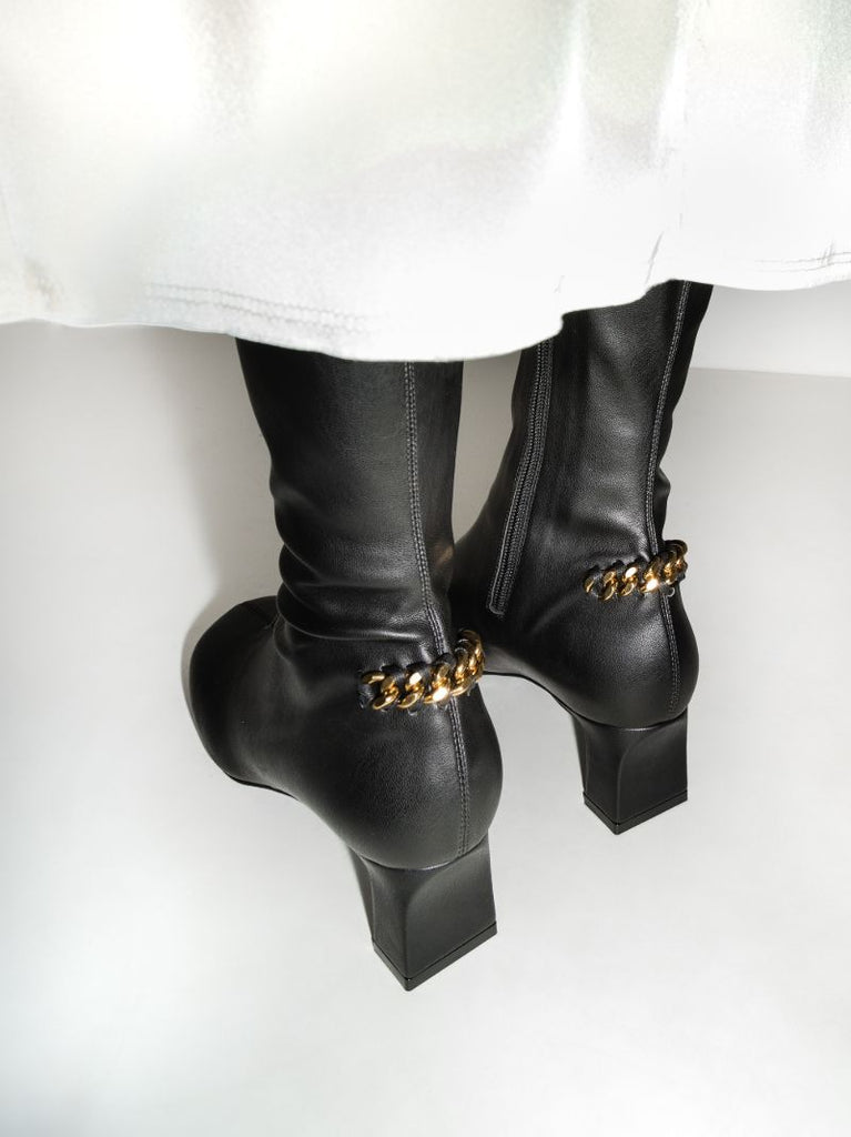 Black Falabella 65 Stretch Ankle Boots
