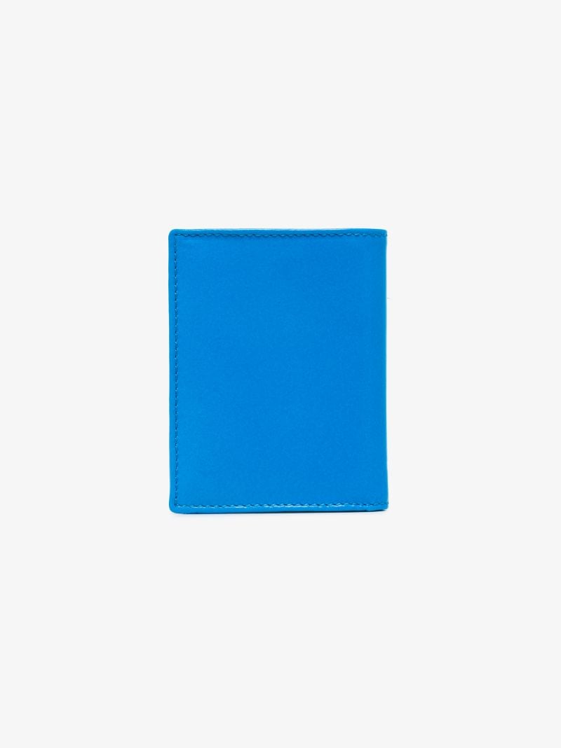 Blue Super Fluo Leather Card Holder