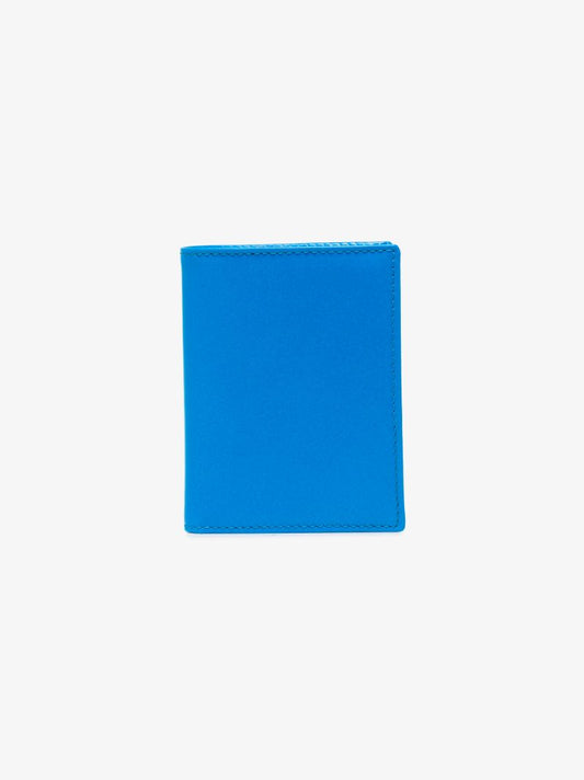 Blue Super Fluo Leather Card Holder