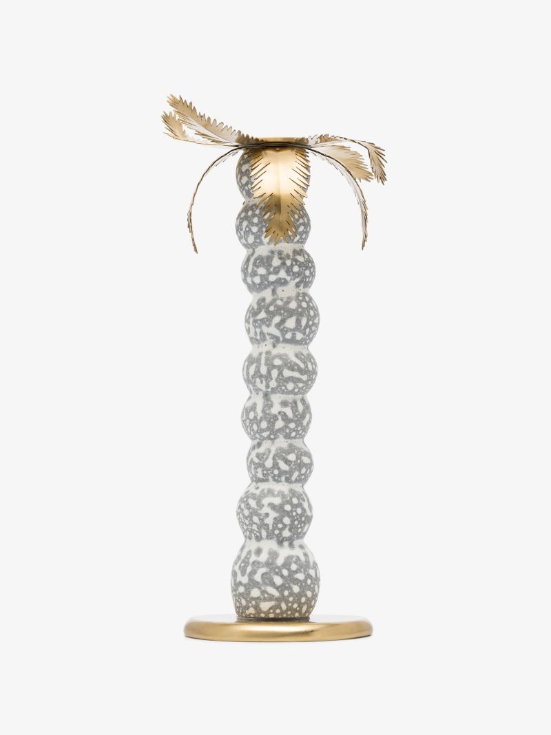 Grey Haas Mojave Palm Candlestick Holder