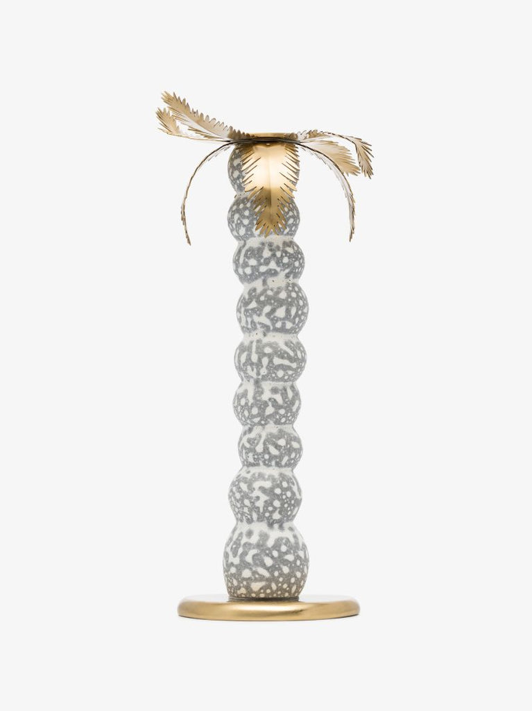 Grey Haas Mojave Palm Candlestick Holder
