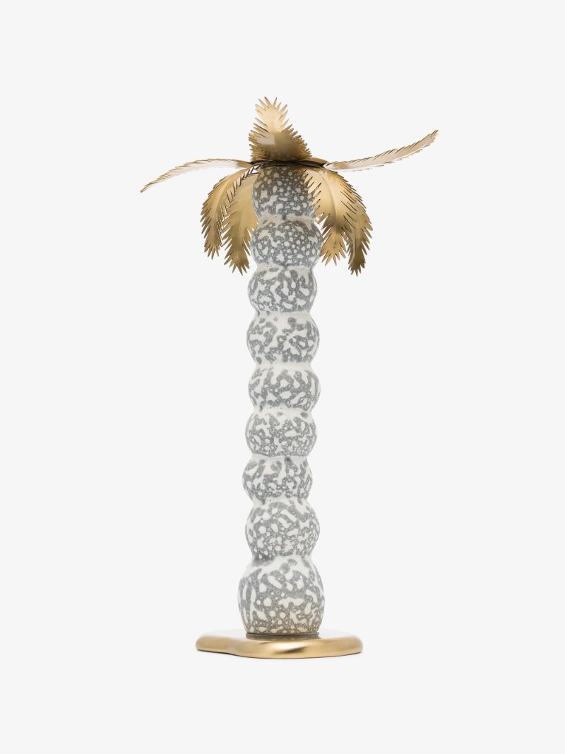 Grey Haas Mojave Palm Candlestick Holder