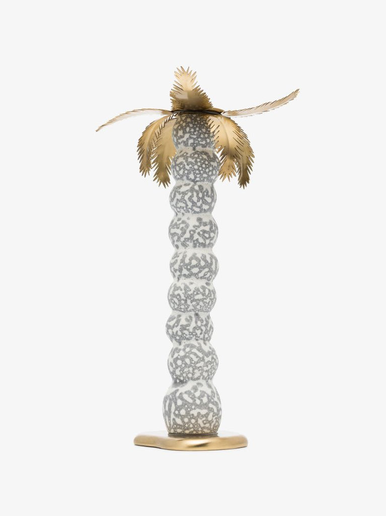 Grey Haas Mojave Palm Candlestick Holder