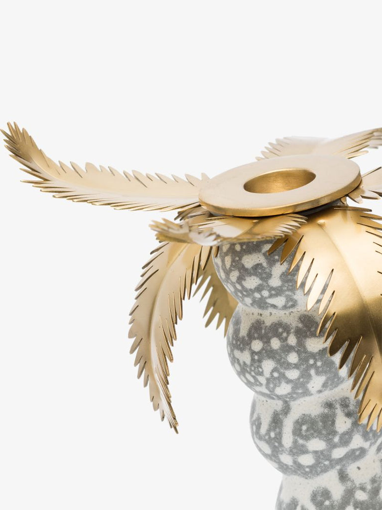 Grey Haas Mojave Palm Candlestick Holder