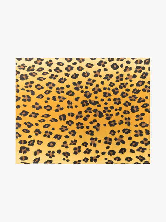 Yellow Leopard Print Linen Table Runner