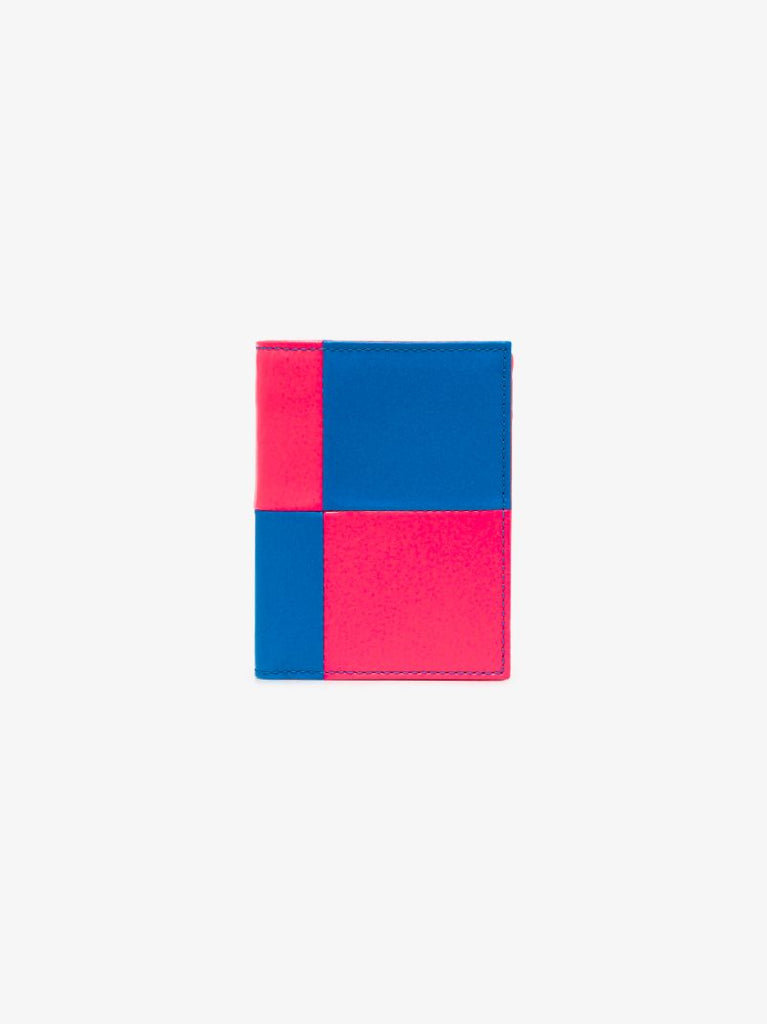 Blue Fluo Square Leather Card Holder