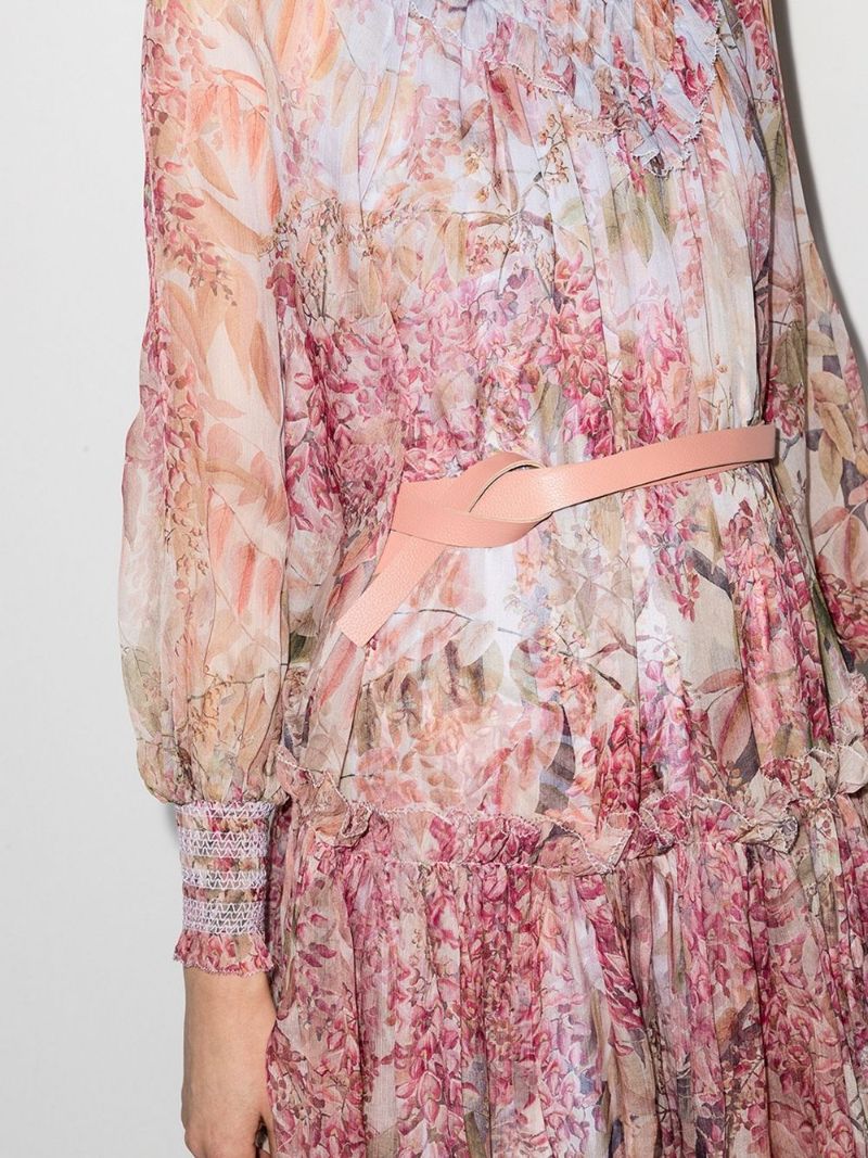 Botanica Floral Print Silk Mini Dress