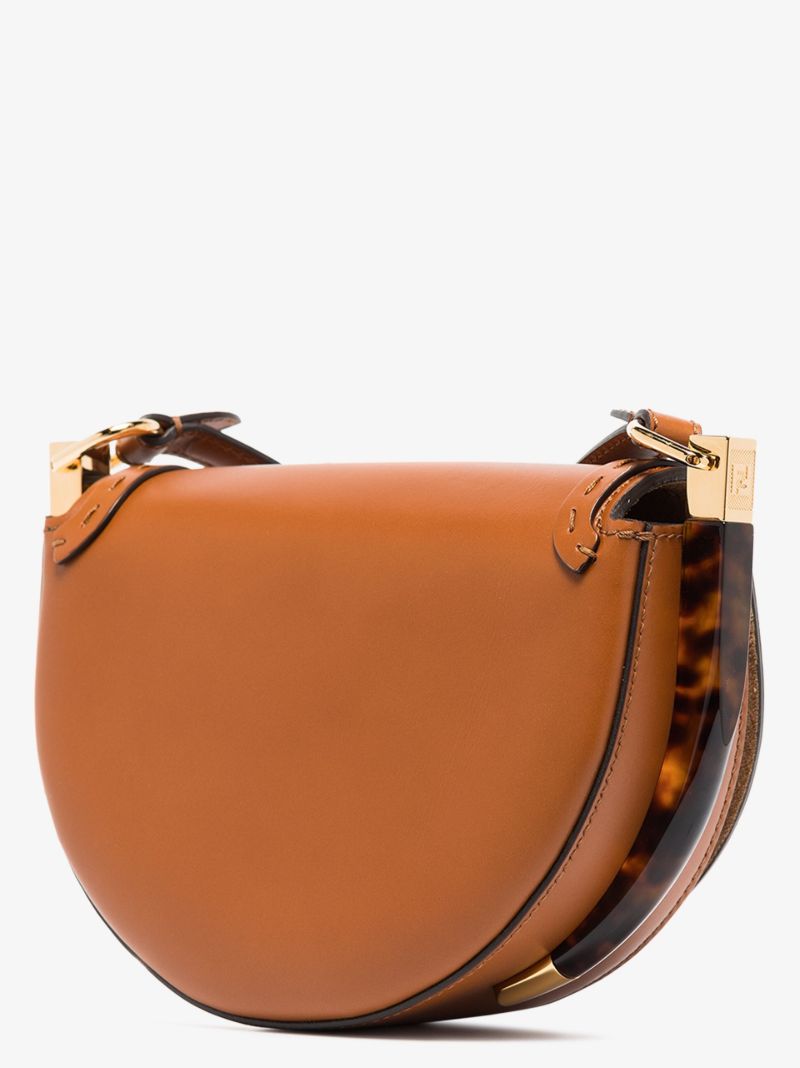 Brown Moonlight Leather Cross Body Bag