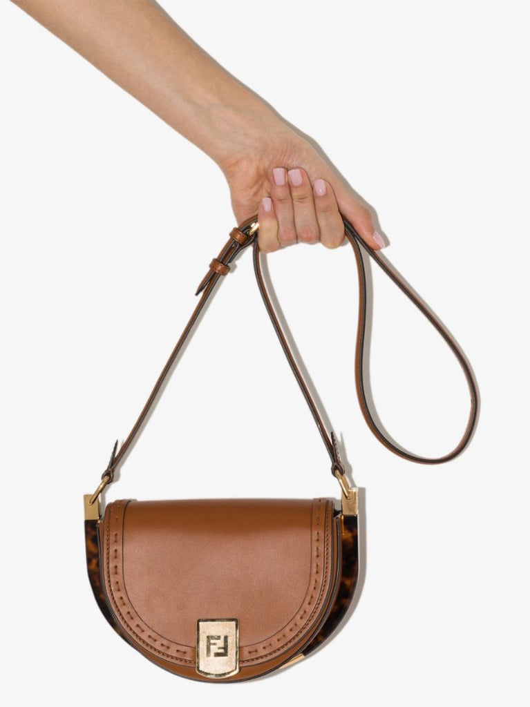 Brown Moonlight Leather Cross Body Bag