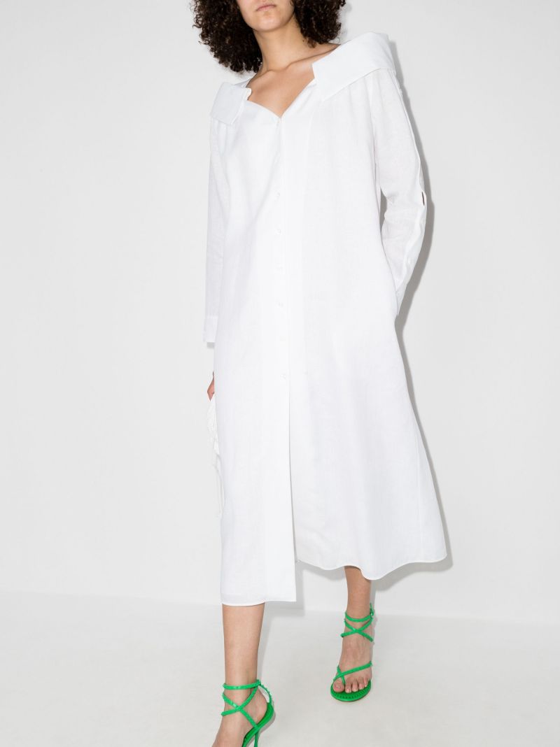 Off-the-shoulder Shirt Dress