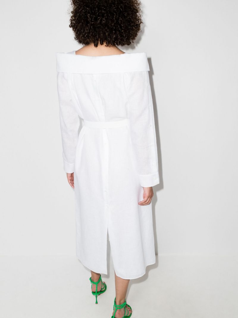 Off-the-shoulder Shirt Dress