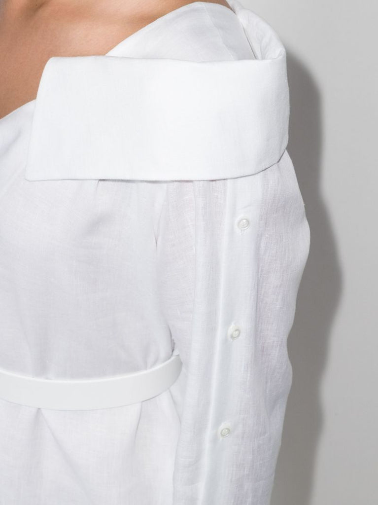 Off-the-shoulder Shirt Dress