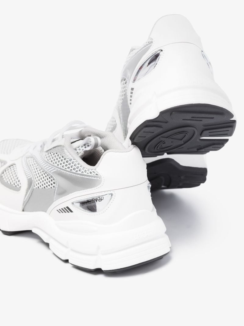 White Marathon Runner Leather Sneakers