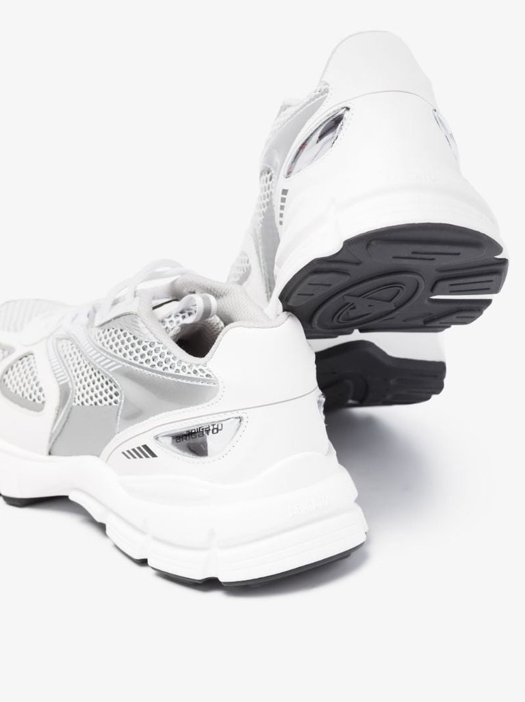 White Marathon Runner Leather Sneakers