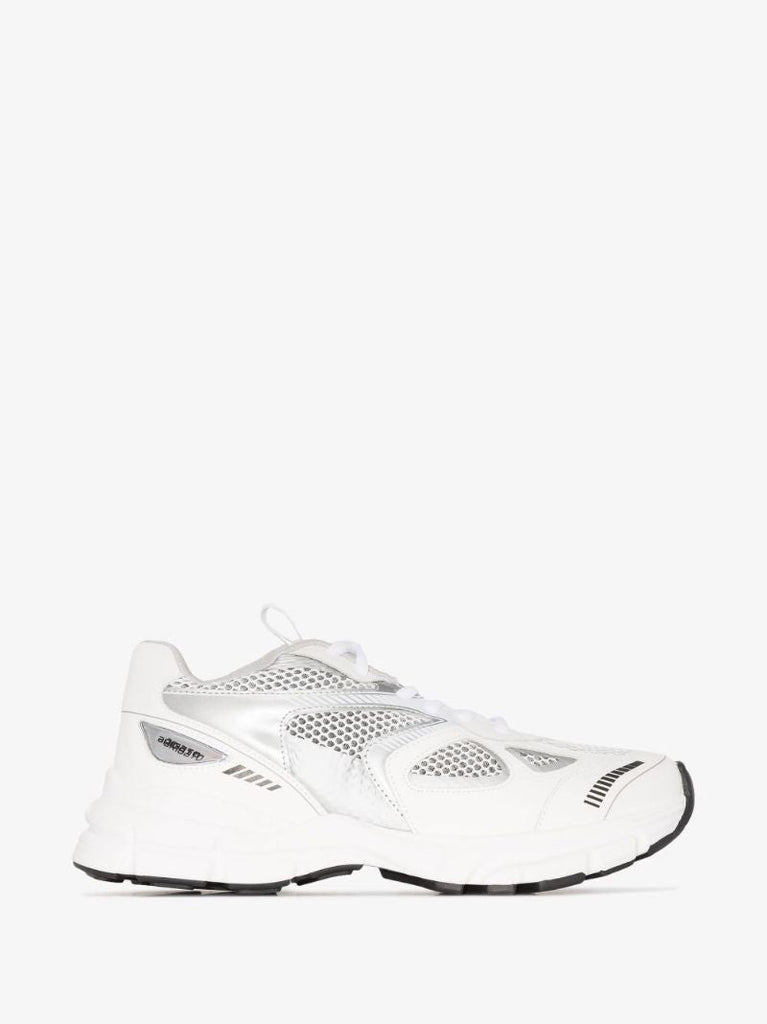 White Marathon Runner Leather Sneakers